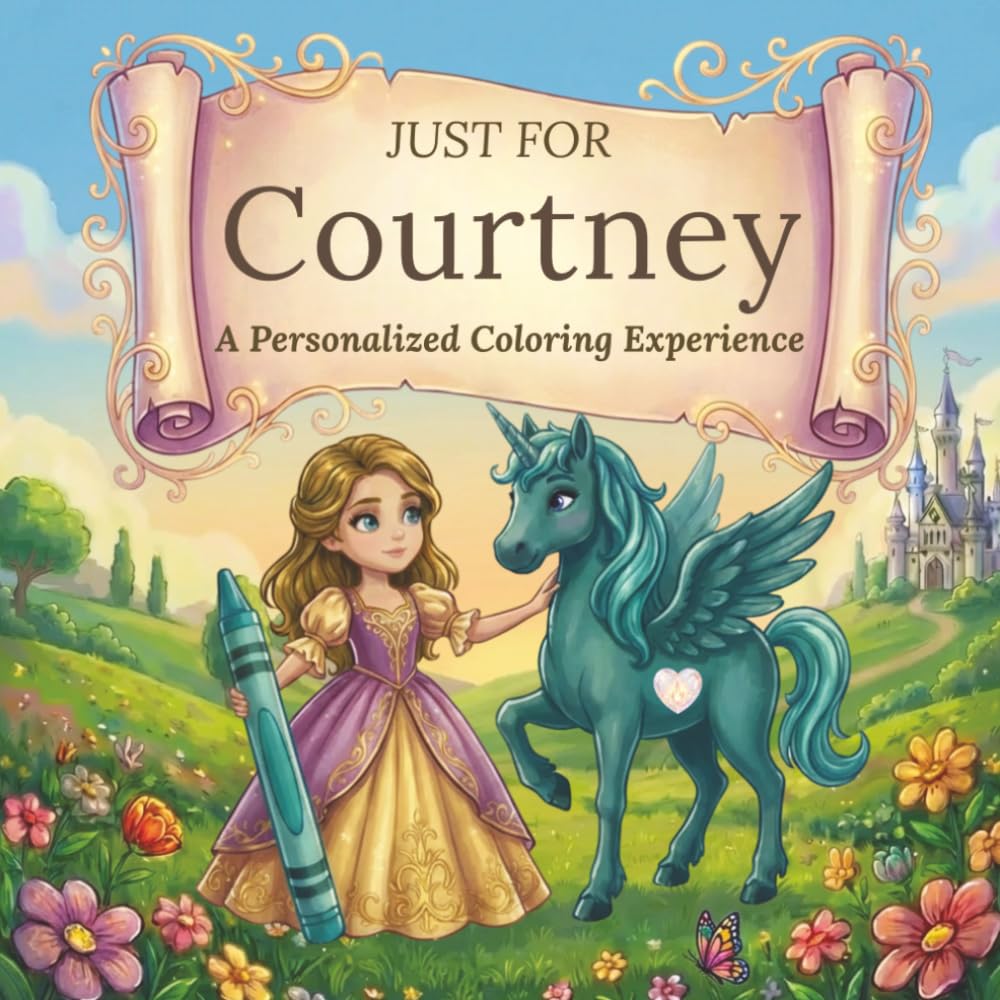 Just for Courtney: A Personalized Coloring Experience: 50 total coloring pages | 28 coloring pages featuring Courtney's name | 22 coloring pages themed for girls (Personalized Coloring Book Series)