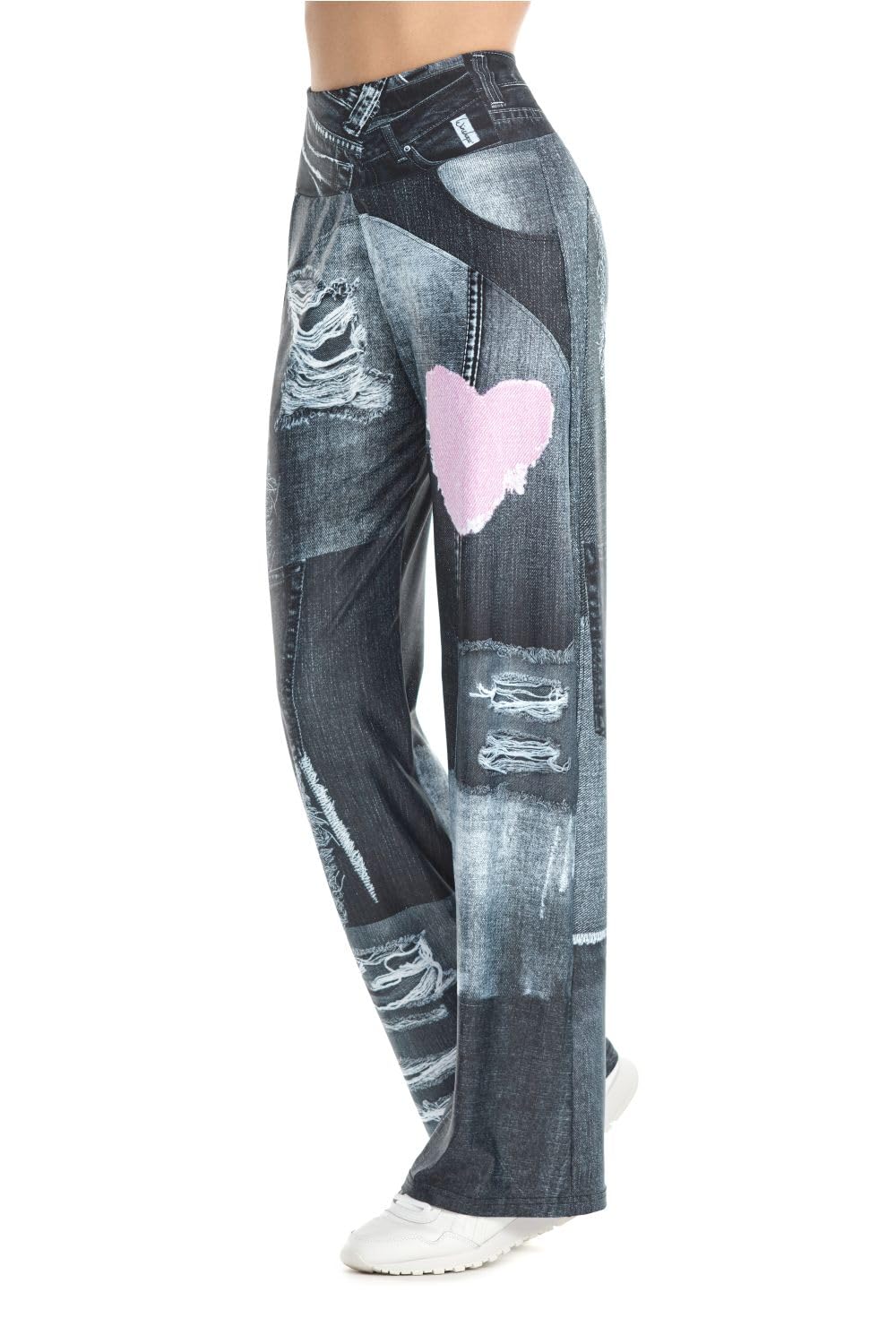 WINSHAPE Functional Comfort Wide Leg Pants Cul105c “High Waist” Im Jeans Print - Pantalon de survêtement - Moderne - Femme