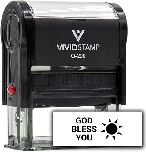 Miniatura 4 de Vivid Stamp Sello de goma entintado God Bless You Self (tinta negra) - Q-300