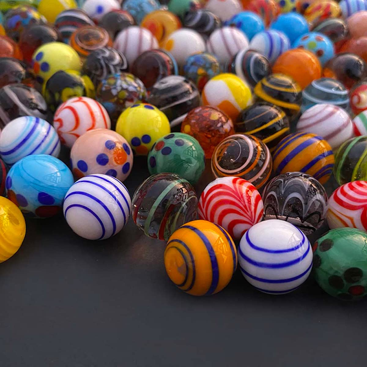ECYC 5 Pcs 0.63 inch Colorful Glass Marbles, Stained Glass Marbles for Home Decoration Photography Accessories,01