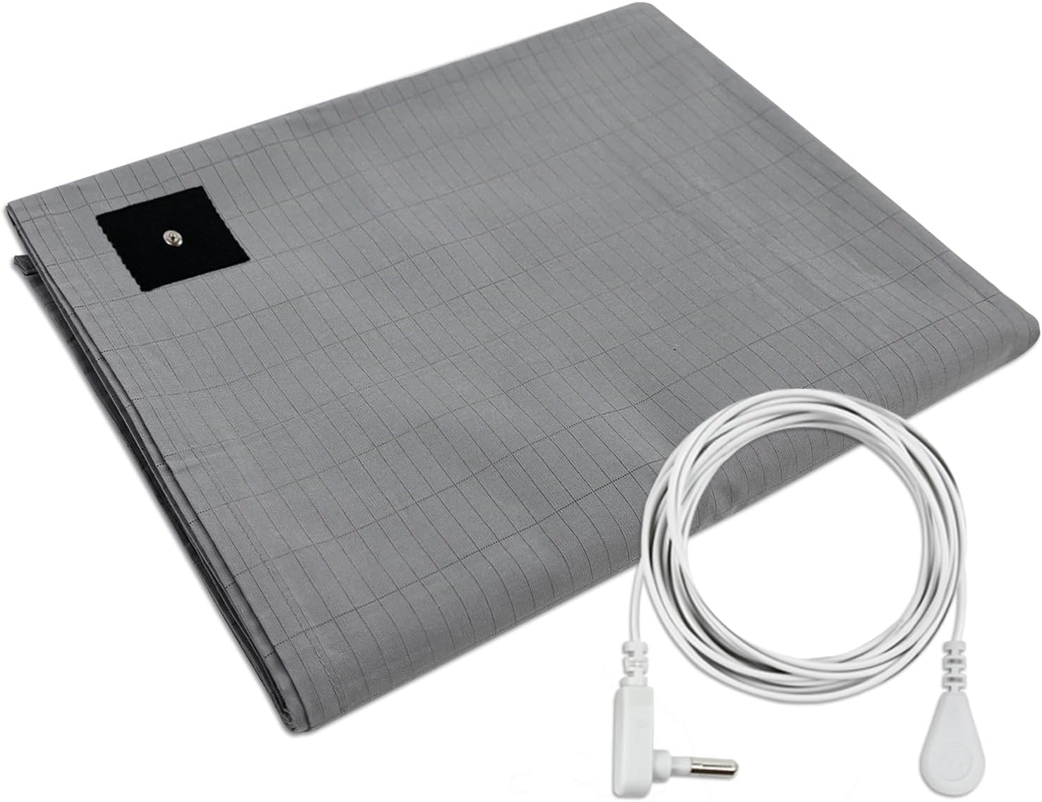 Grounding Sheets Queen Size, Earthing Flat Sheet with 5% Silver Fiber +95% Organic Cotton, for Deep Sleep & Grounding Therapy (Gray,80”*60”)