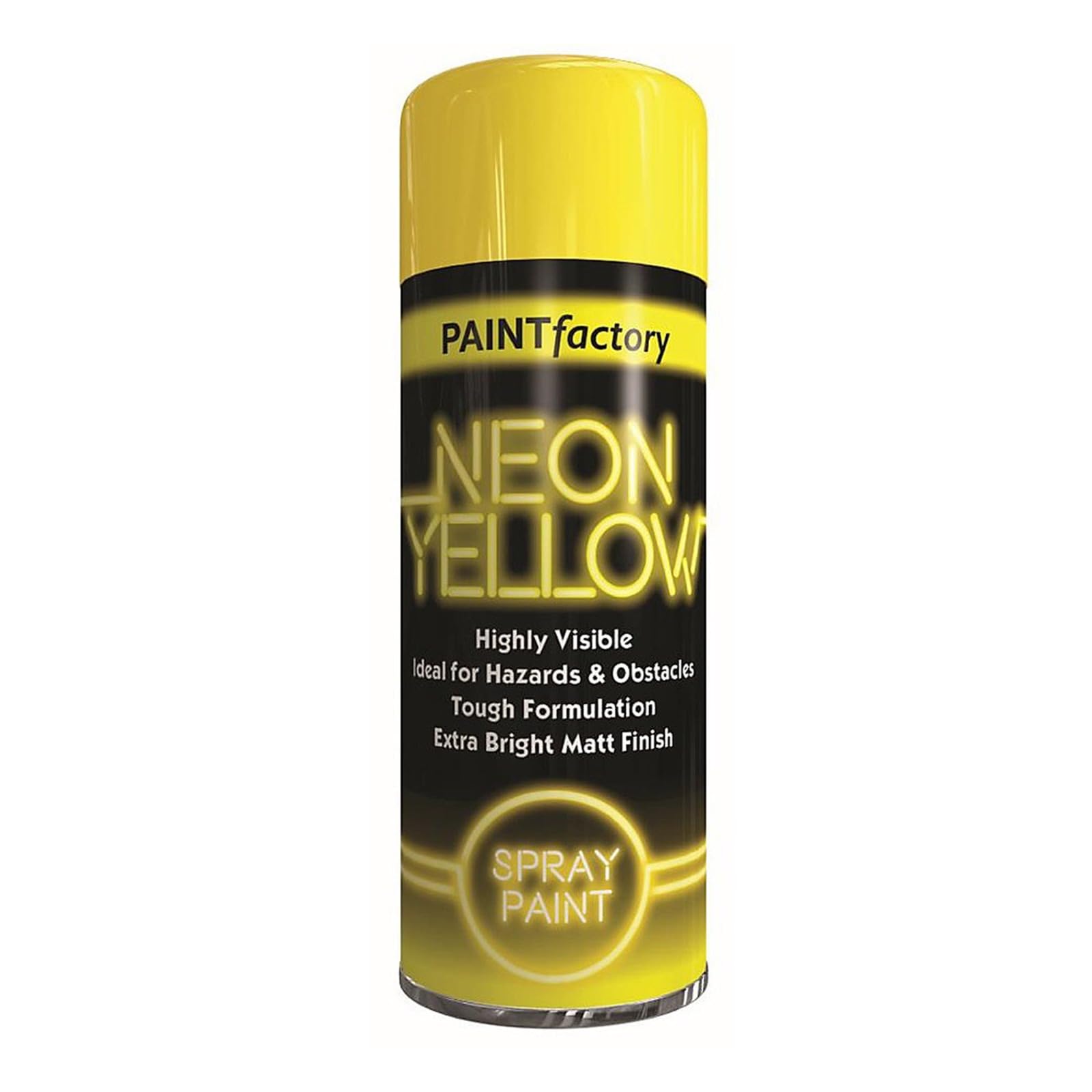 HOCHSTE® Paint Factory Fluorescent Spray Paint, Fast Dry Aerosol Paint for Wood, Metal, Plastic & More, Bright Neon Finish for Craft Projects & Decorative Use, 200ml, (Neon Yellow, Set of 1)