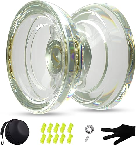 Miniatura 1 de WATIEOBOO Yoyo Crystal Responsive Yoyo para niños Yoyo profesional sin respuesta para principiantes reemplazo intermedio avanzado sin respuesta para