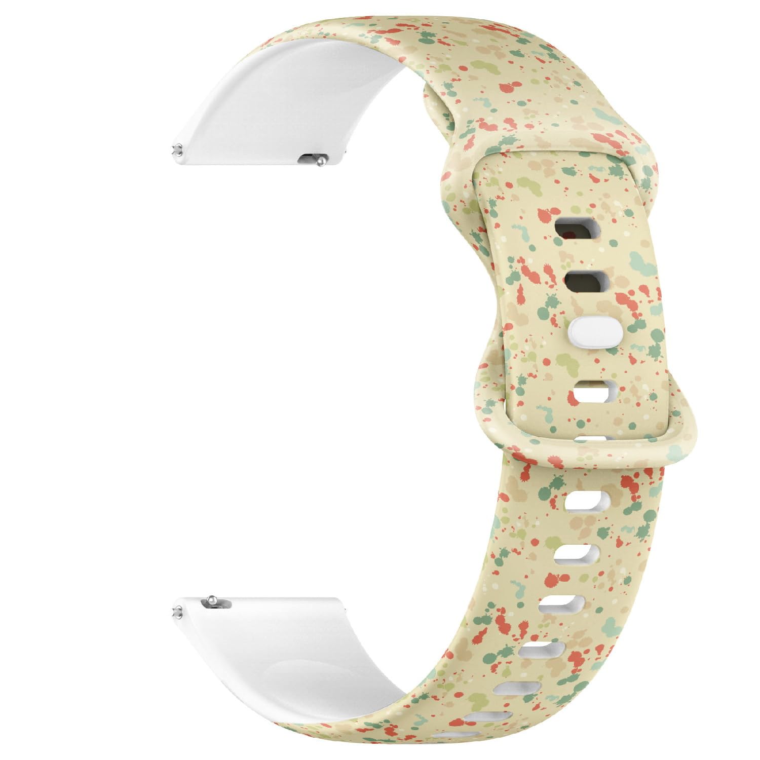 Compatible with Garmin Fenix 7/7 Pro, Fenix 6/6 Pro, Fenix 5/5 Plus, Epix (Gen2) / Epix Pro (Gen2), 22mm Replacement Sport Watch Band (Paint Spot) Silicone Soft Strap Bracelet