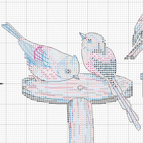 Image of Dimensions 70-35447 Forks and Feathers Counted Cross Stitch Kit, 14 inch x 9 inch, 14 Cnt. White Aida, 4 Pieces