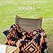 ACUSHLA Merino Wool Blend Blanket - Soft Warm Thick Washable Bed Couch Outdoor Camp Travel Car Blanket Throw All Weather, Morocco Navy Blue 63