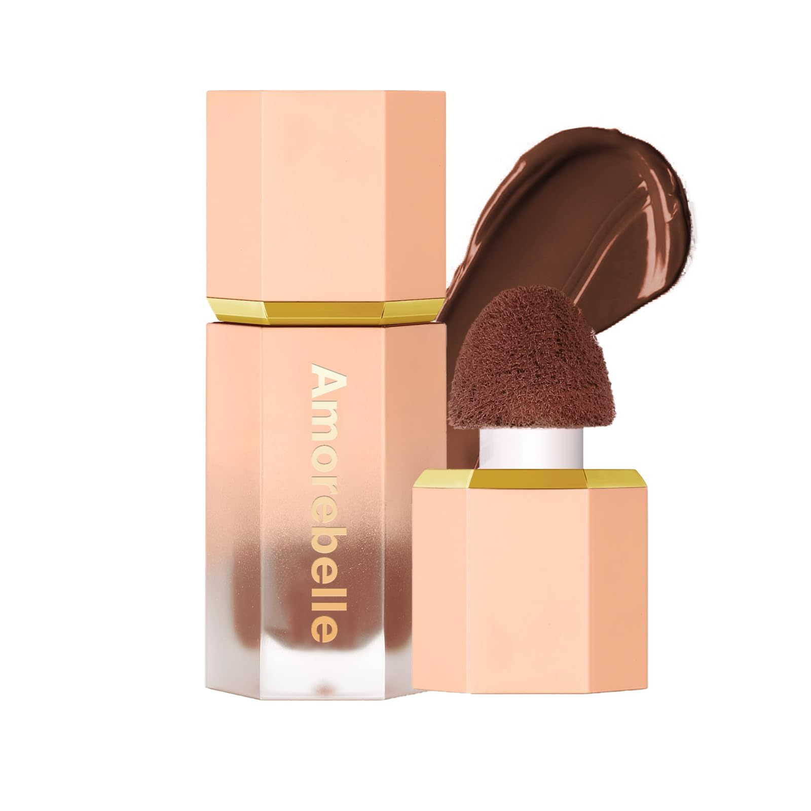 Liquid Contour Stick Makeup, Soft Cream Contour with Sponge Applicator, Long Lasting Liquid Contour Wand Lightweight Blendable Liquid Bronzer Stick for Contouring Makeup(101LIGHT TO MEDIUM)