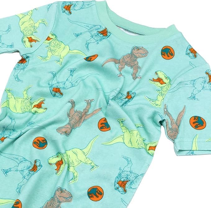 Jurassic World boys 4-piece Snug-fit Cotton Pajama Set, Soft & Cute for Kids - Image 8