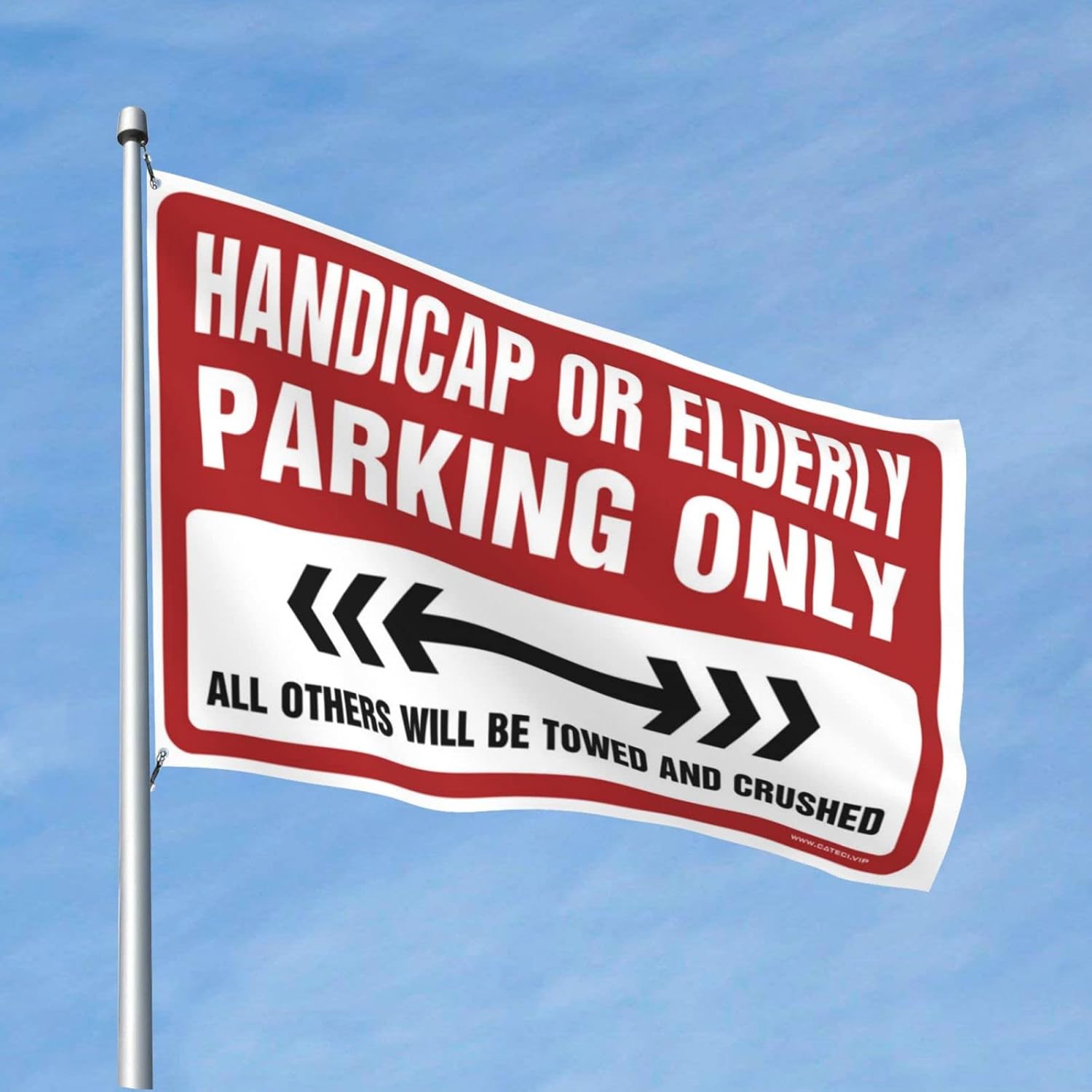 Fun Flags Handicap Or Elderly Parking Only Flag Fun Stuff Decore For Room (Size : 120X180CM)