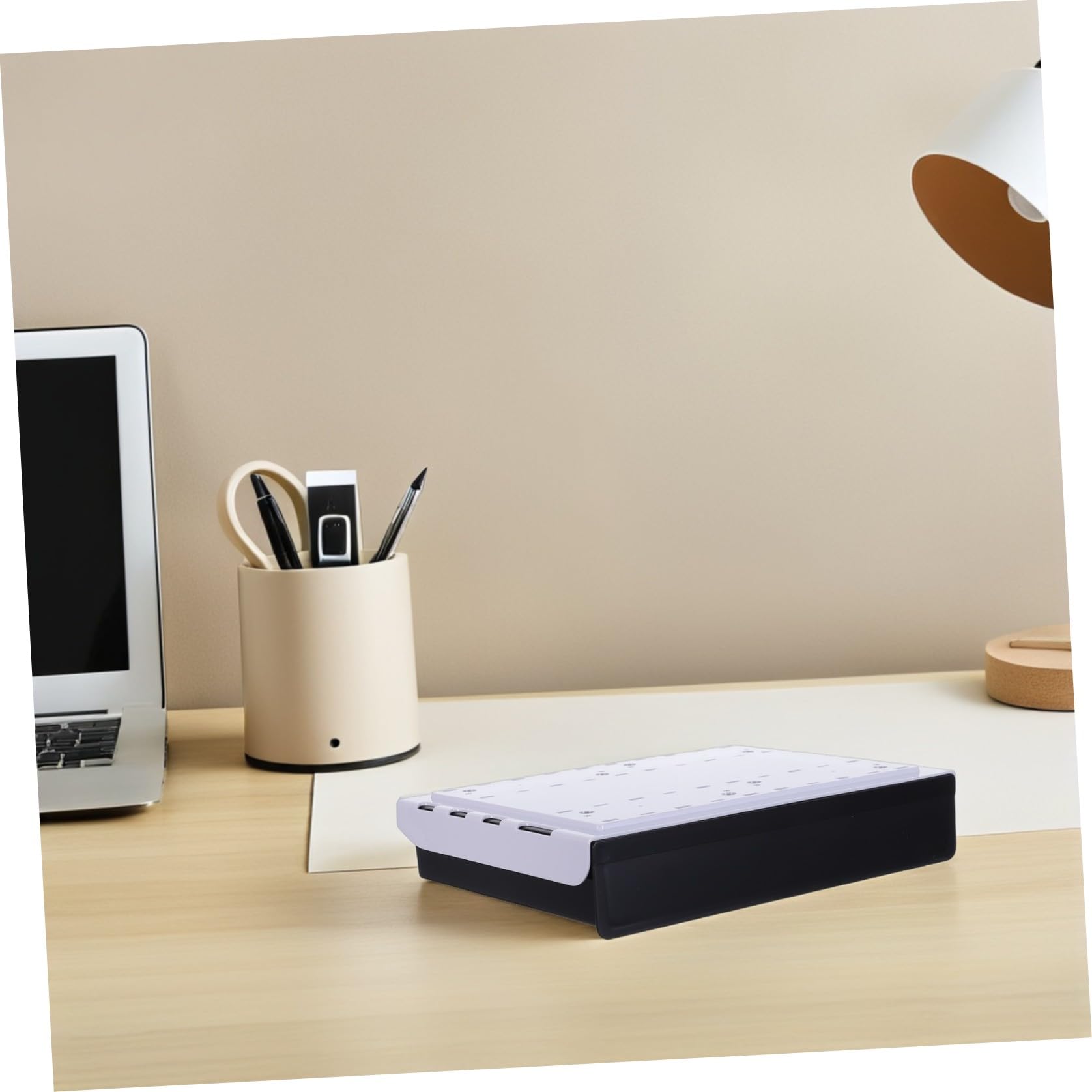 SOLUSTRE Organizzatore da Cassetto Invisibile Scrivania con Vassoio Portaoggetti Struttura Salvaspazio per Ufficio e Casa Design Compatto e Funzionale