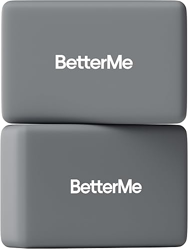 Miniatura 12 de BetterMe - Juego de 2 bloques de yoga de espuma de alta densidad para estiramiento, pilates y entrenamientos, bloques de ejercicio ligeros Marfil