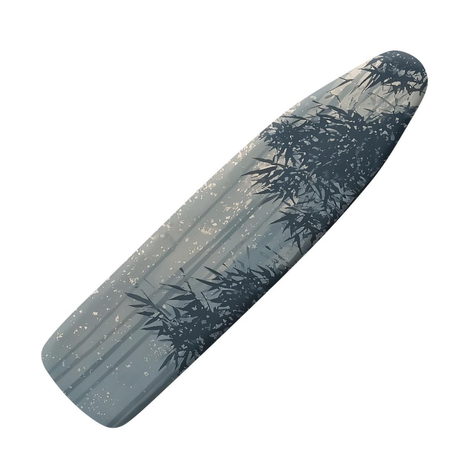 Elasticated Ironing Board Covers 125 X 45 Grey Bamboo Leaves Universal iron board covers and Padding,Adjustable Fastener,Durable,Washable,Easy to Install,Slip-resistant and heat-resistan