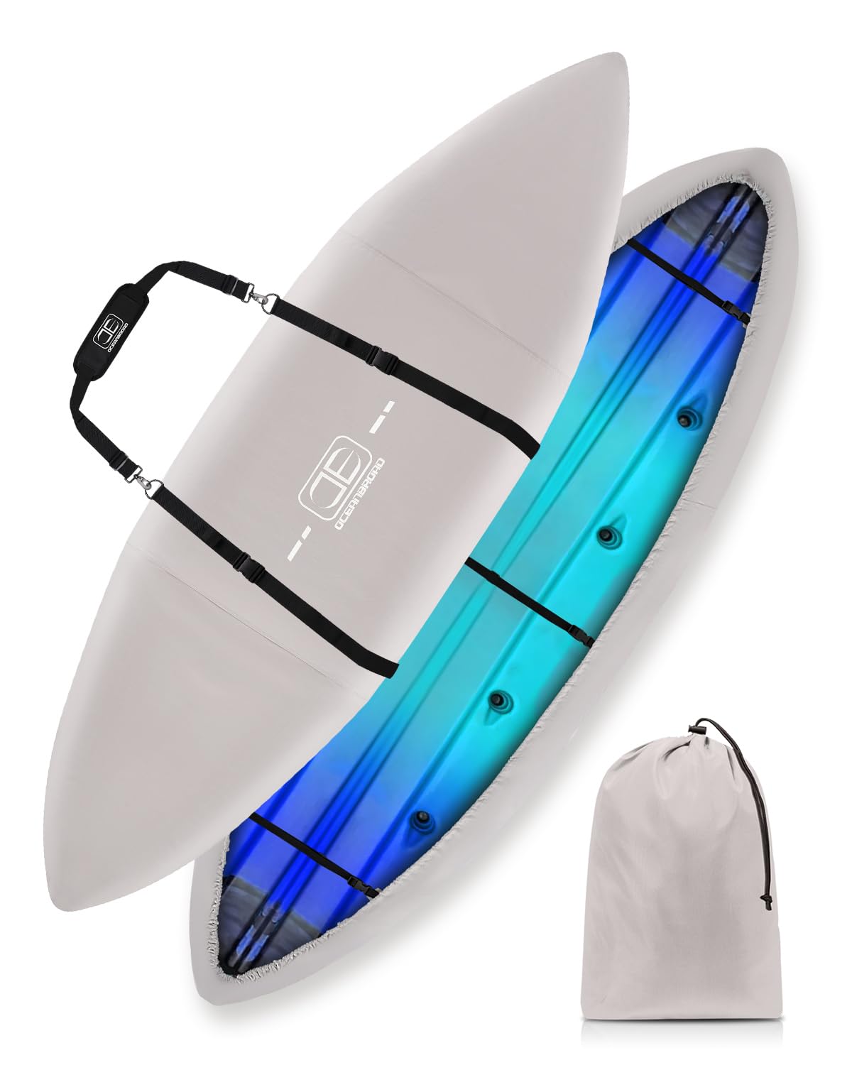 OCEANBROAD Kayak Cover(Non-Fishing) UV&amp;Water-Resistant for Outdoor Storage