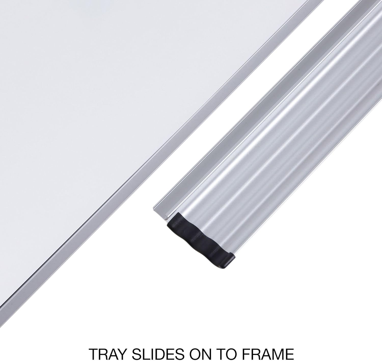 Universal Cork/Dry Erase Board, Melamine, 24 X 18, Black/Gray Aluminum/Plastic Frame