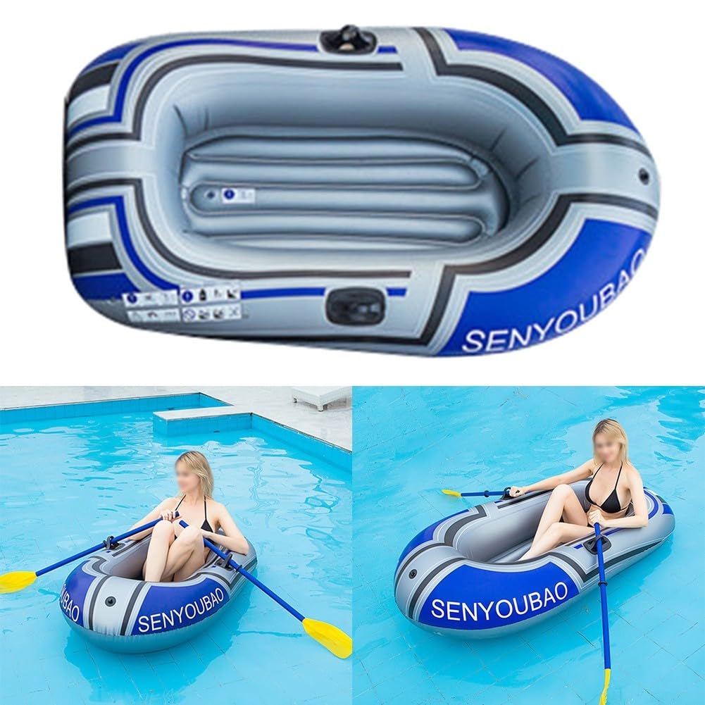 Barco inflable de PVC, disfruta de la naturaleza, a prueba de fugas, doble válvula de aire antifugas para aventuras seguras al aire libre