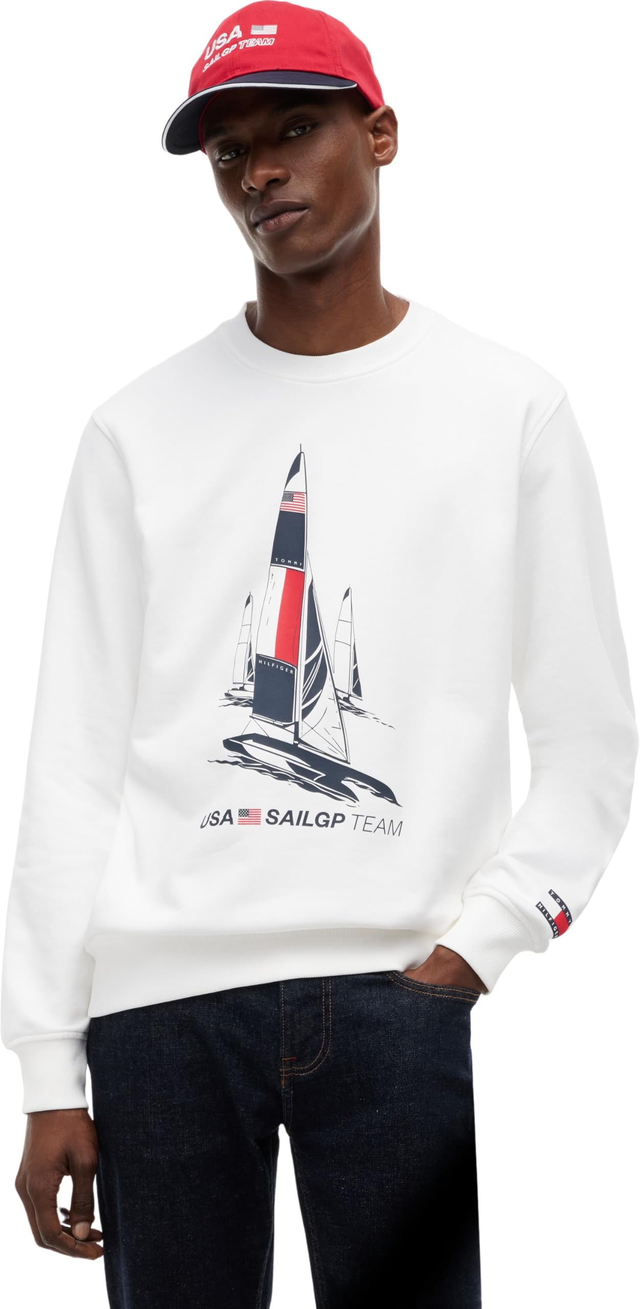 Tommy Hilfiger Herren Sweatshirt US SailGP Graphic aus Baumwolle