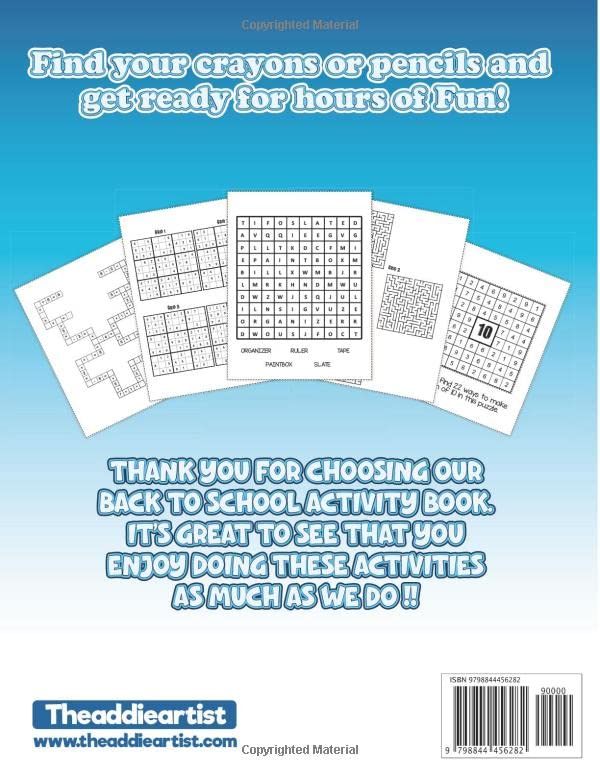 Back To School Activity Book for kids 6-8: Fun Workbook With Fun Activities for Kids including Word search, Mazes, Brain game, Coloring and Many More image 3