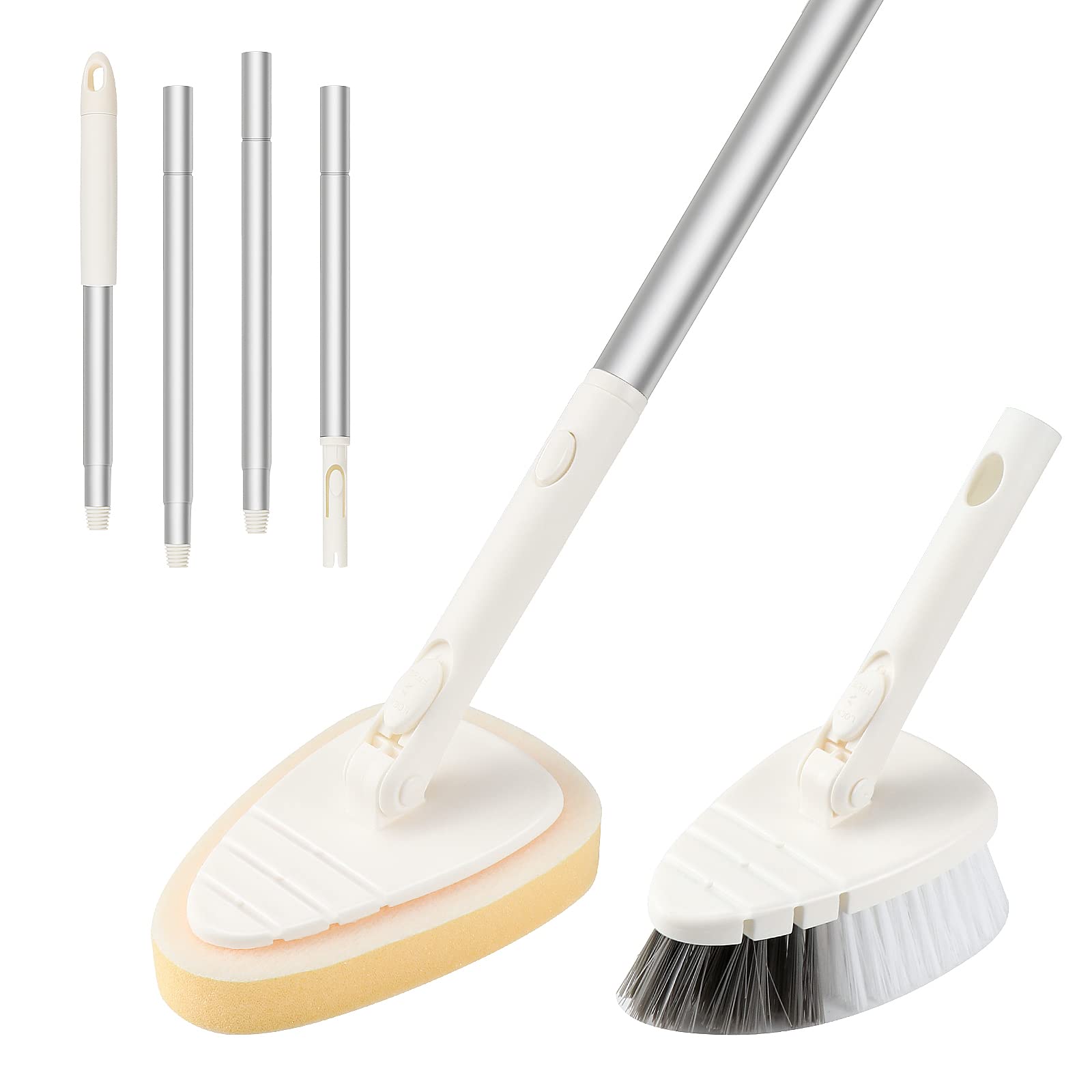 Buy Homgaty 2 in 1 Tile Scrubber Brush Sponge and Cleaning Scrub Brush