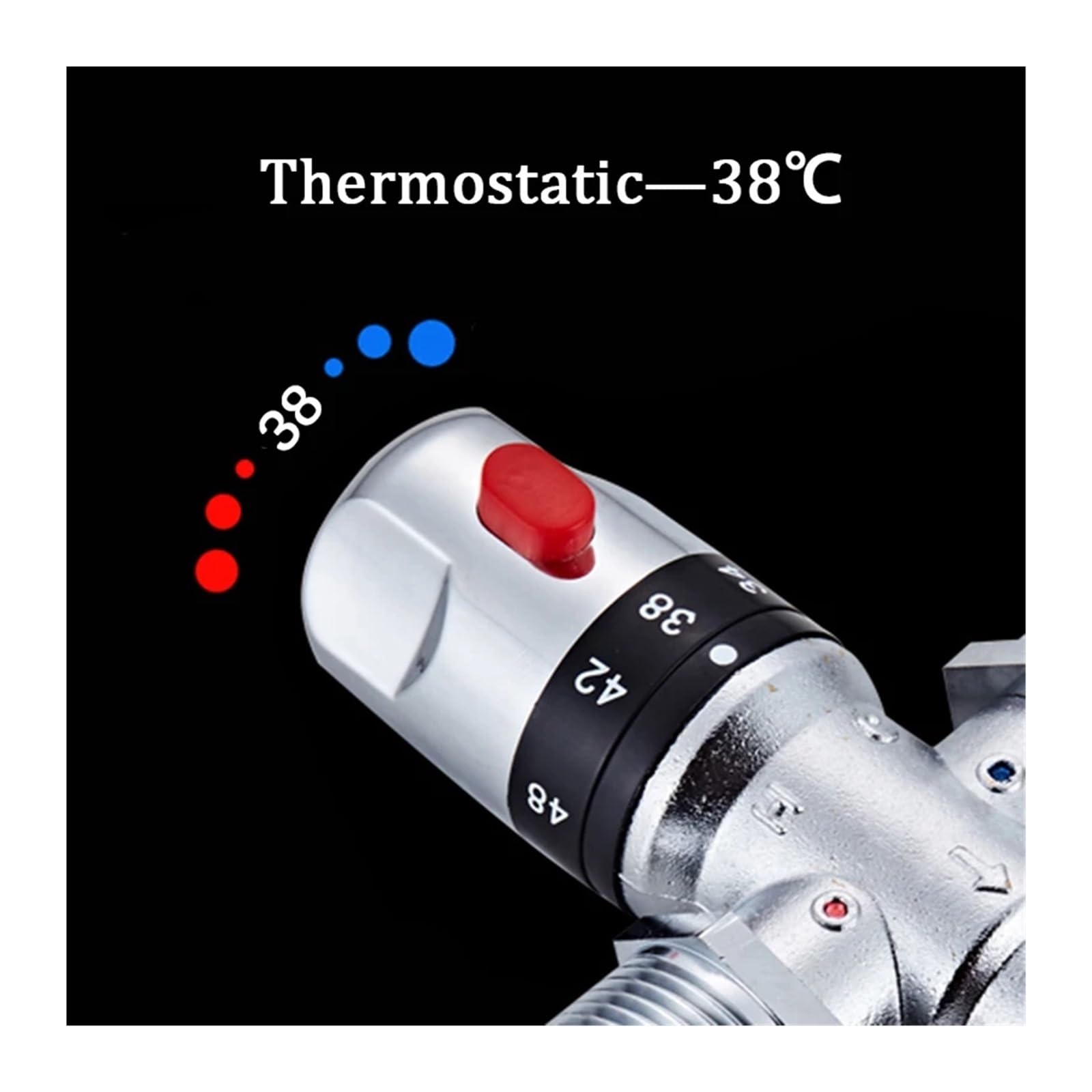Válvula mezcladora termostática, válvula de Control de temperatura estándar de latón 1/2 for piezas de válvula de calentador de agua Solar (Color : Style E)