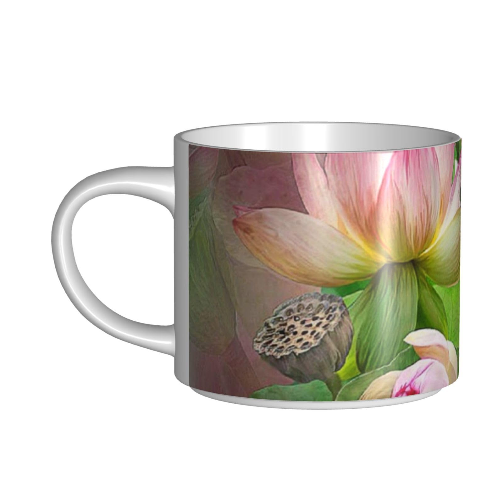 Spirit of The Lotus drukowane kubki ceramiczne o dużej pojemności kubek do kawy