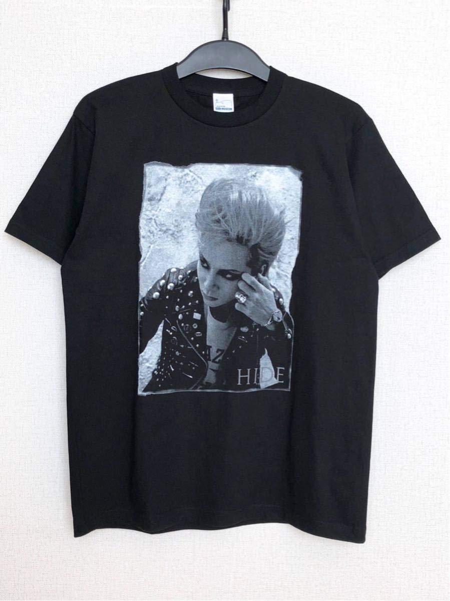 Amazon.co.jp: hide museum フォト プリント Tシャツ 黒 L ヒデ  