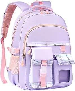 شنطة ظهر للبنات، شنطة ظهر مدرسية مقاومة للماء وجيدة التهوية للبنات المراهقات بسعة كبيرة