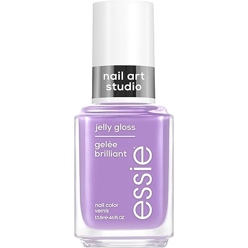essie Nail Art Studio Jelly Gloss Nail Polish, Vegan, Sheer Purple Nail Polish, Orchid Jelly, 0.46 Fl Oz