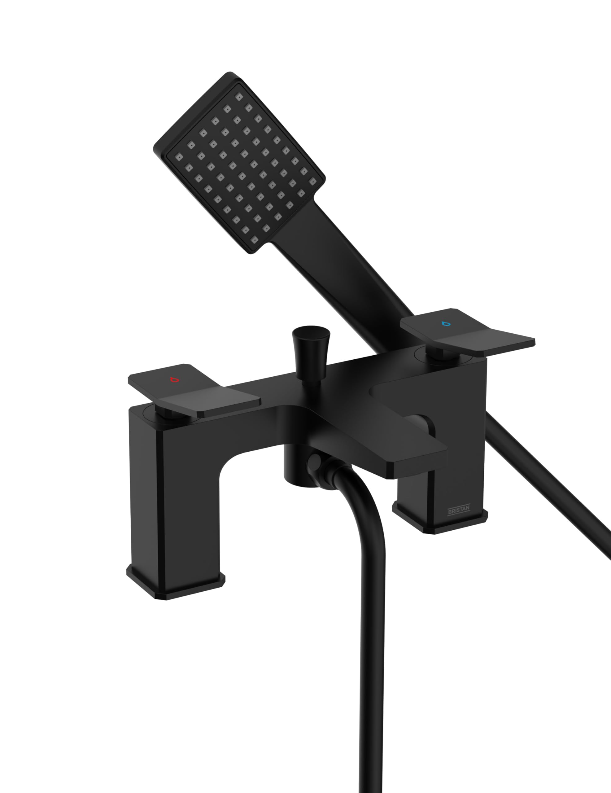 Bristan Tangram Bathroom Taps, Black Bath Shower Mixer tap