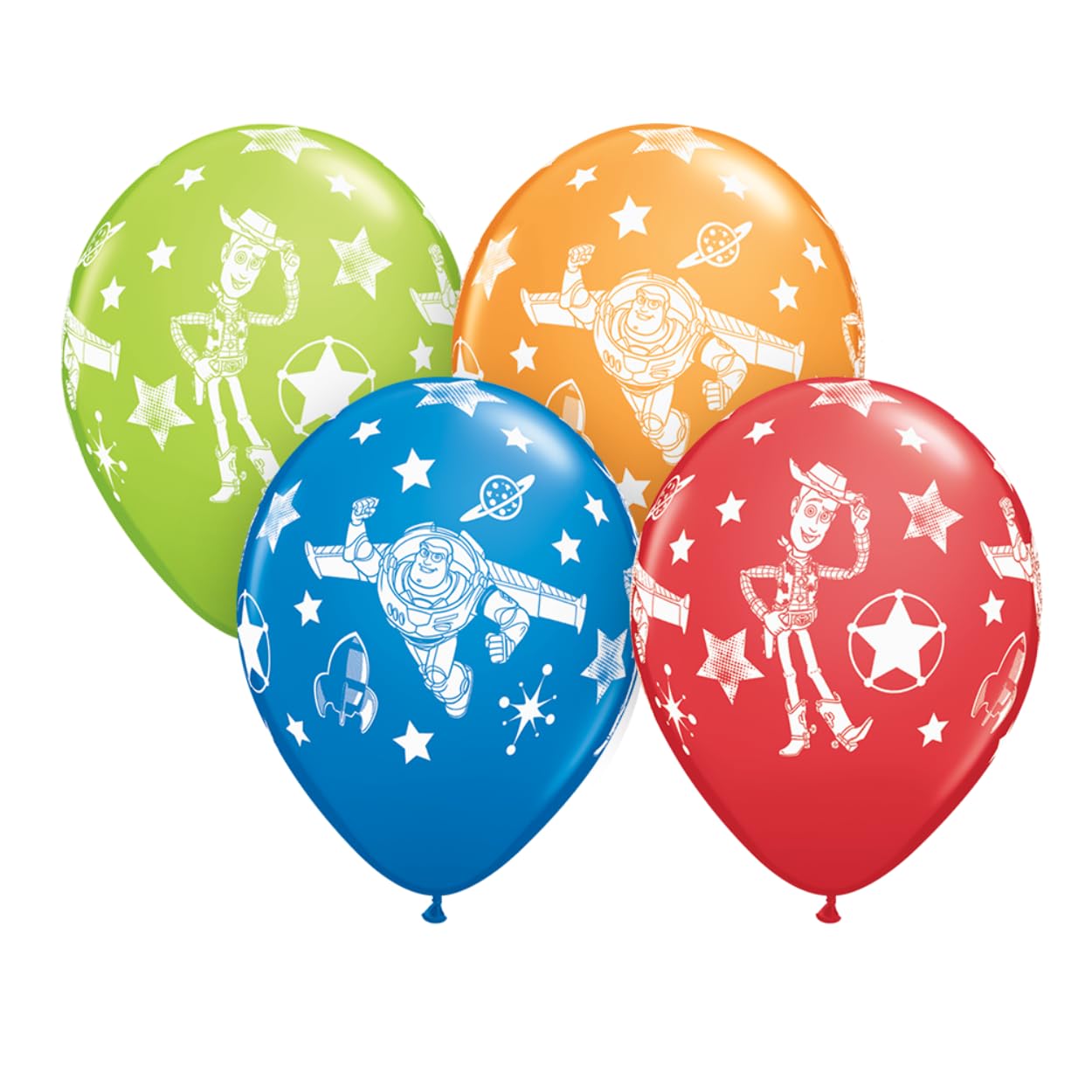 Qualatex 42840 Official Disney Toy Story Stars Assorted 11"/ 11-inch Round Latex Party Balloons (Pack of 25)