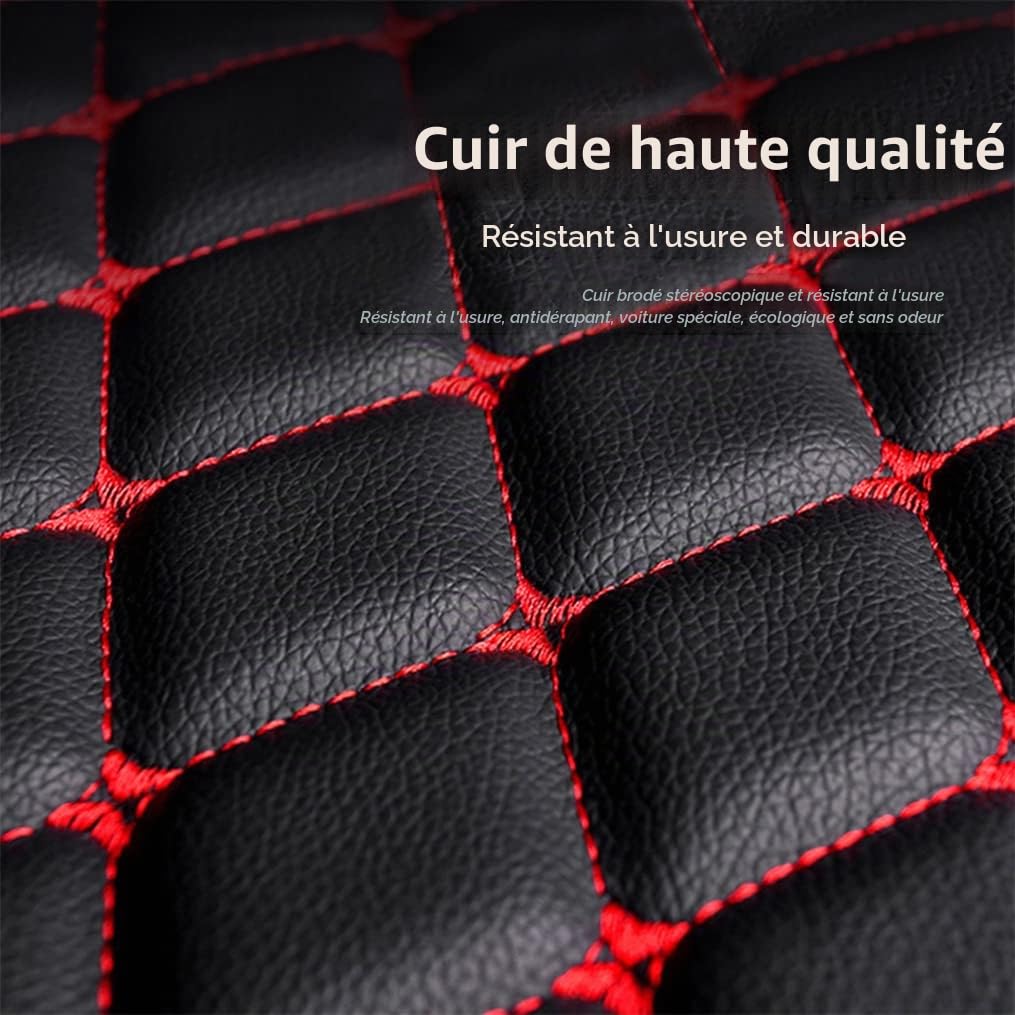 Les Tapis de Sol sur Mesure de Blackwheel sont compatibles à 99% avec Tous Les modèles de Voitures, fabriqués en Cuir imperméable et antidérapant, et Peuvent être personnalisés (Orange et Noir).