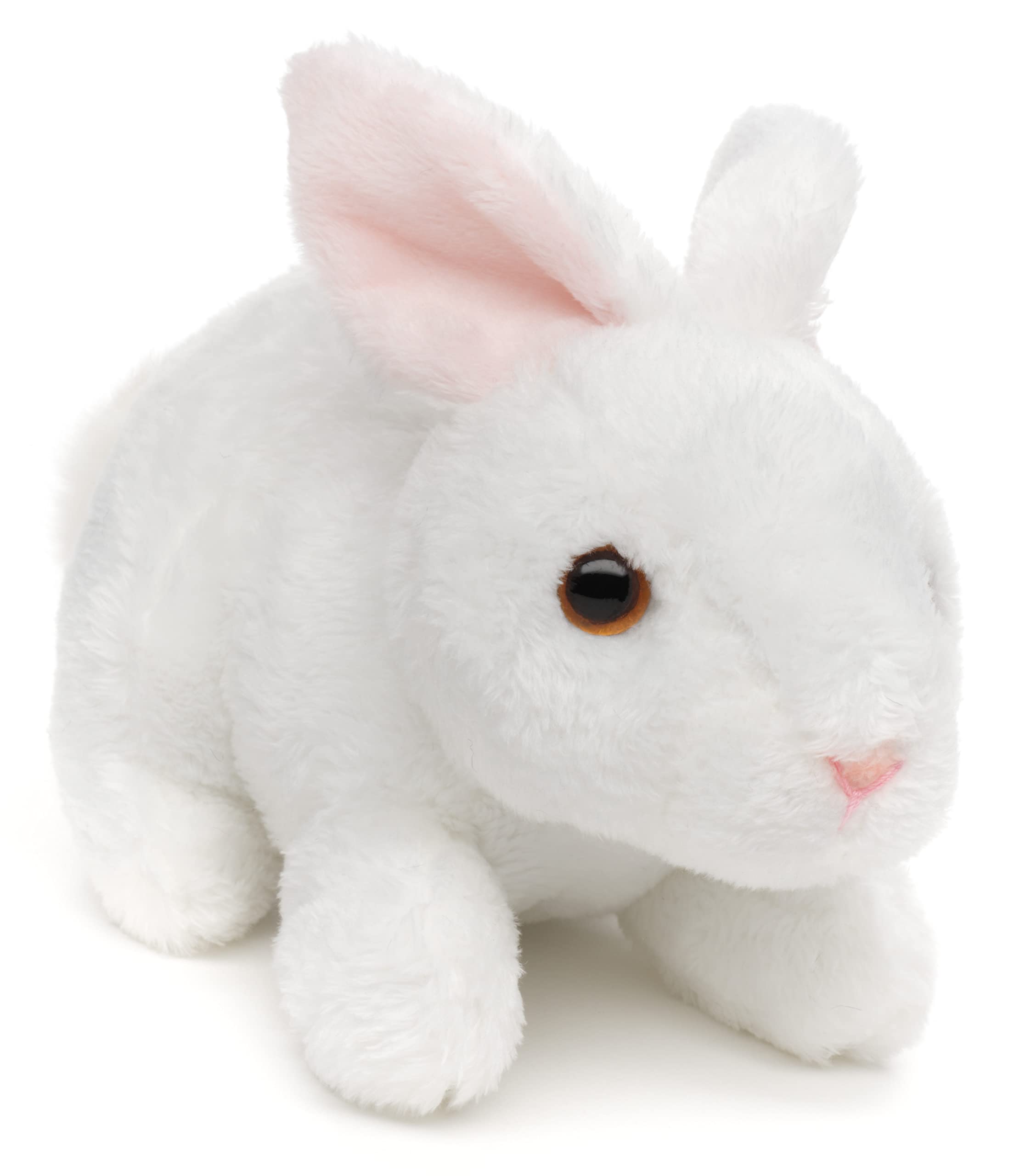 Uni-Toys - Conejo Plushie (Blanco) - 15 cm (Longitud) - Conejo de Peluche - Peluche