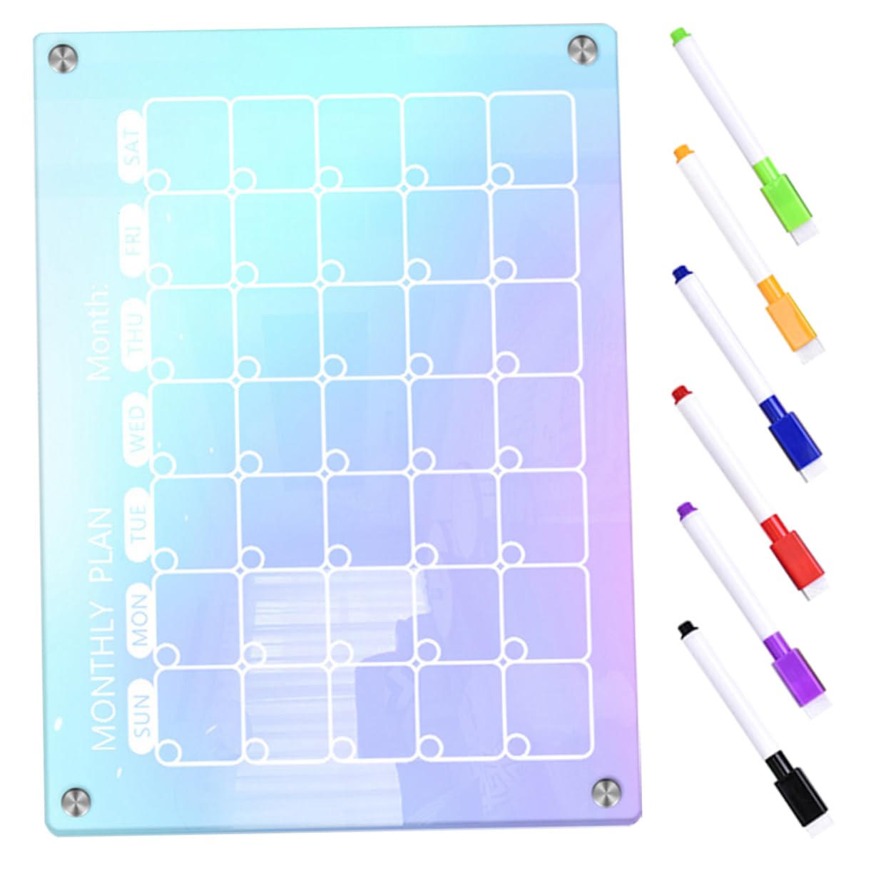 DOITOOL 1 Satz Schreibtisch Büro Schild Trockener Löschbrett Magnettafel Für Die Wand Magnettafel Für Wände Kühlschrank-magnettafel, Trocken Abwischbar Magnetische Wandtafel Acryl