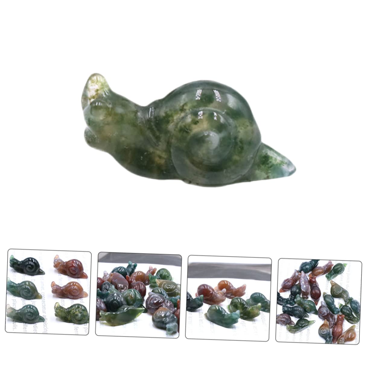 HAWILLOSCH Set di Statuette di Lumache 7 Pezzi Mini Ornamenti di Lumache in Resina Statuette di Lumache Decorazioni per Paesaggi Decorazioni per Modellazione di Lumache