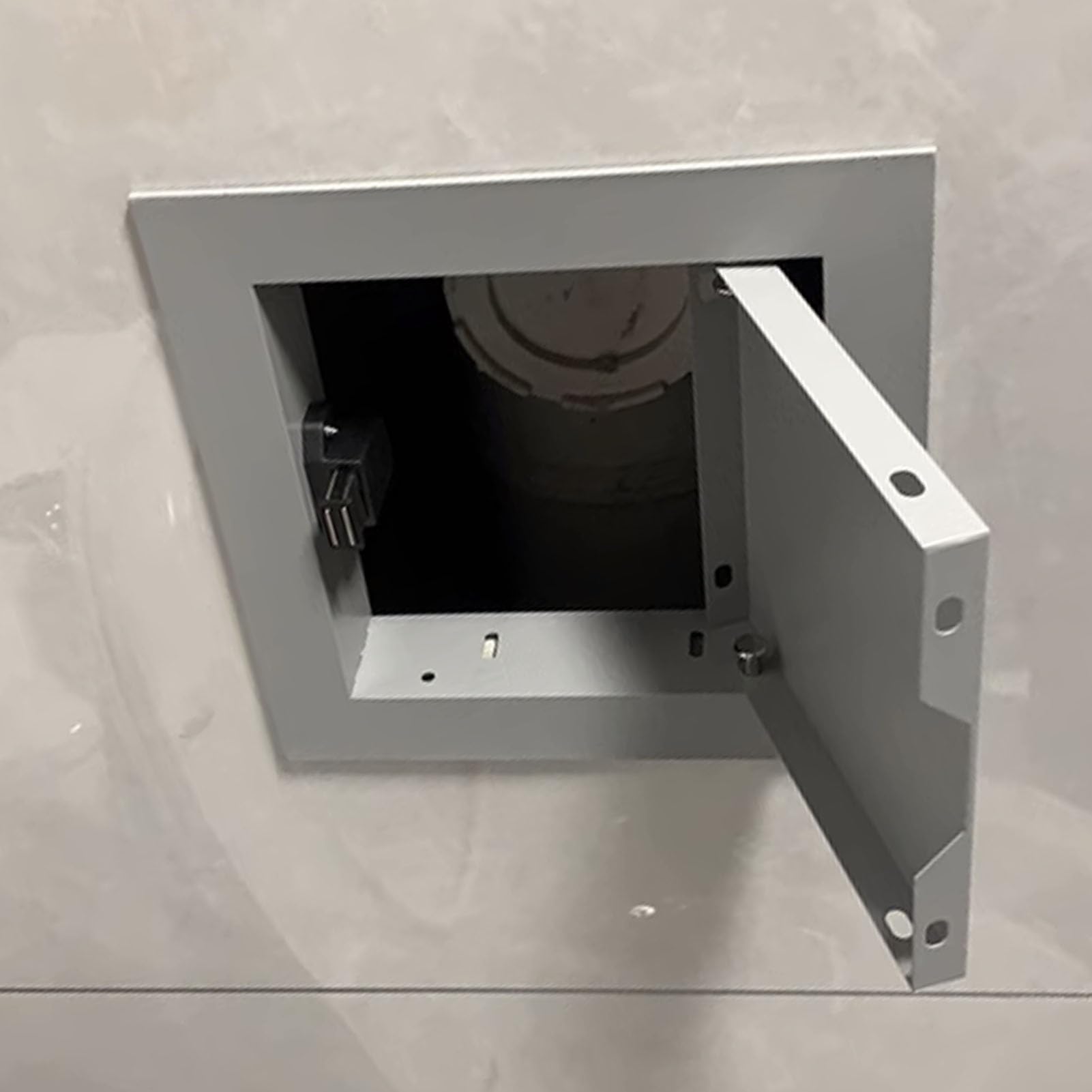 Zugangsplatte für Trockenbau – anpassbare Klappenabdeckung, für den Innen- und Außenbereich, Grau, Schwarz, Weiß, 20 x 15 cm / 8x6in, ideal für Dachboden, Industrie, einfache Inllat