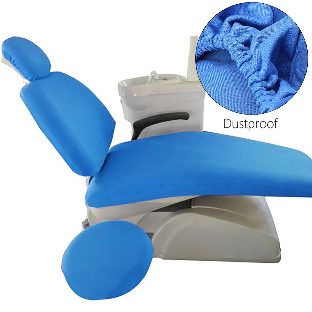 4 Piezas/Juego Unidad de Cubierta de Silla Dental Lavable a Prueba de Polvo Dentista Taburete Asiento Respaldo Funda de Almohada Protector