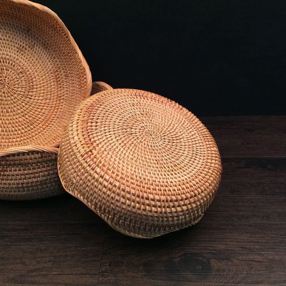 Cestino In Rattan Rotondo Con Coperchio – 30x13 Cm Per Pane, Frutta E Snack