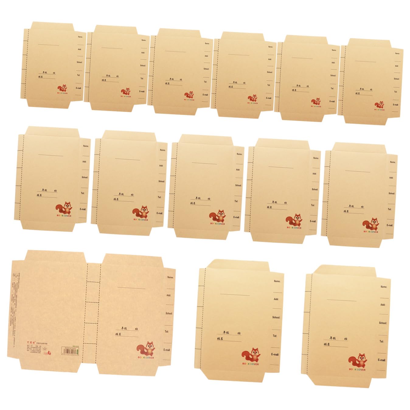 MAGICLULU 30pezzi Copertine Per Libri Carta Kraft Da Protezione Per Libri Scolastici Maniche Decorative Per Testi e Quaderni Accessori Per Materiale Scolastico Per Compleanni