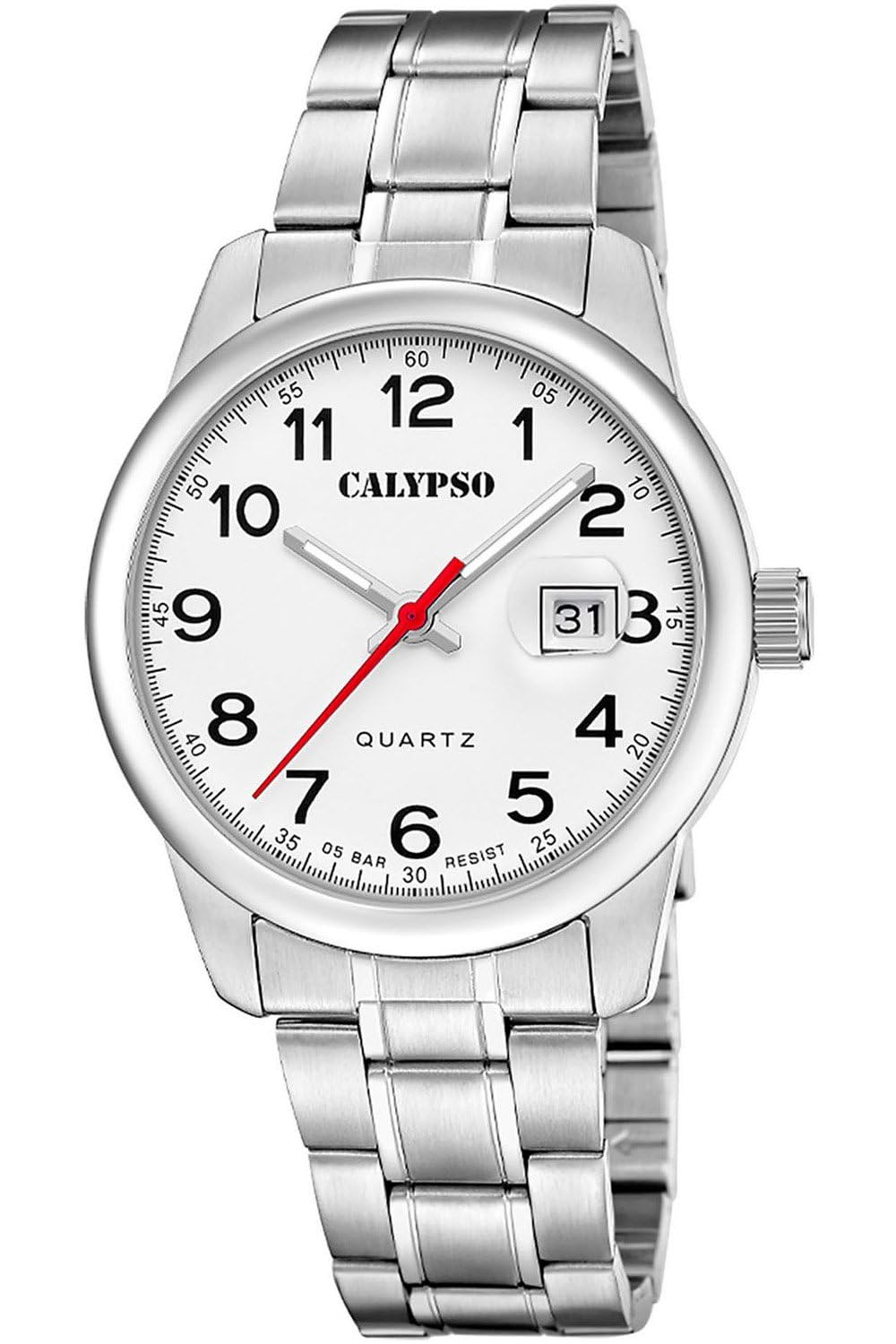 Calypso Mens Stainless Steel Watch with Steel Bracelet K5872/1