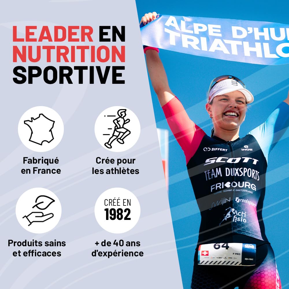 Overstim.s - Gel Energix (10 sachets) - Gel énergétique pour le sport (vélo, course à pied…) - Energie longue durée (Glucose + Fructose + Maltodextrines) - BCAA - 100 kcal/gel - Saveur Fruits Rouges