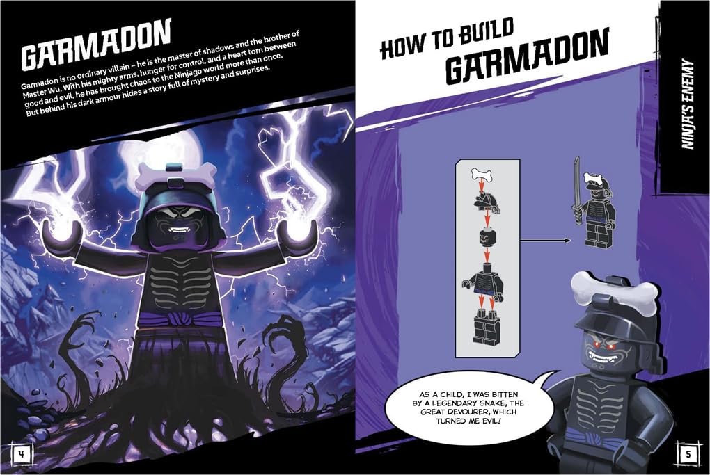LEGO® NINJAGO®: The Epic History (with Kai, Lord Garmadon and Master Wu minifigures and fold-out play scene)