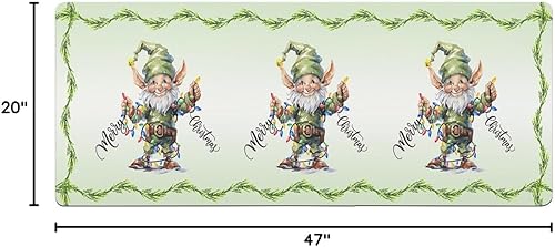 Miniatura 3 de Tapete de baño de gnomos verdes para bañera, tapete antideslizante de secado rápido y absorbente, tierra de diatomeas, fregadero de ducha para