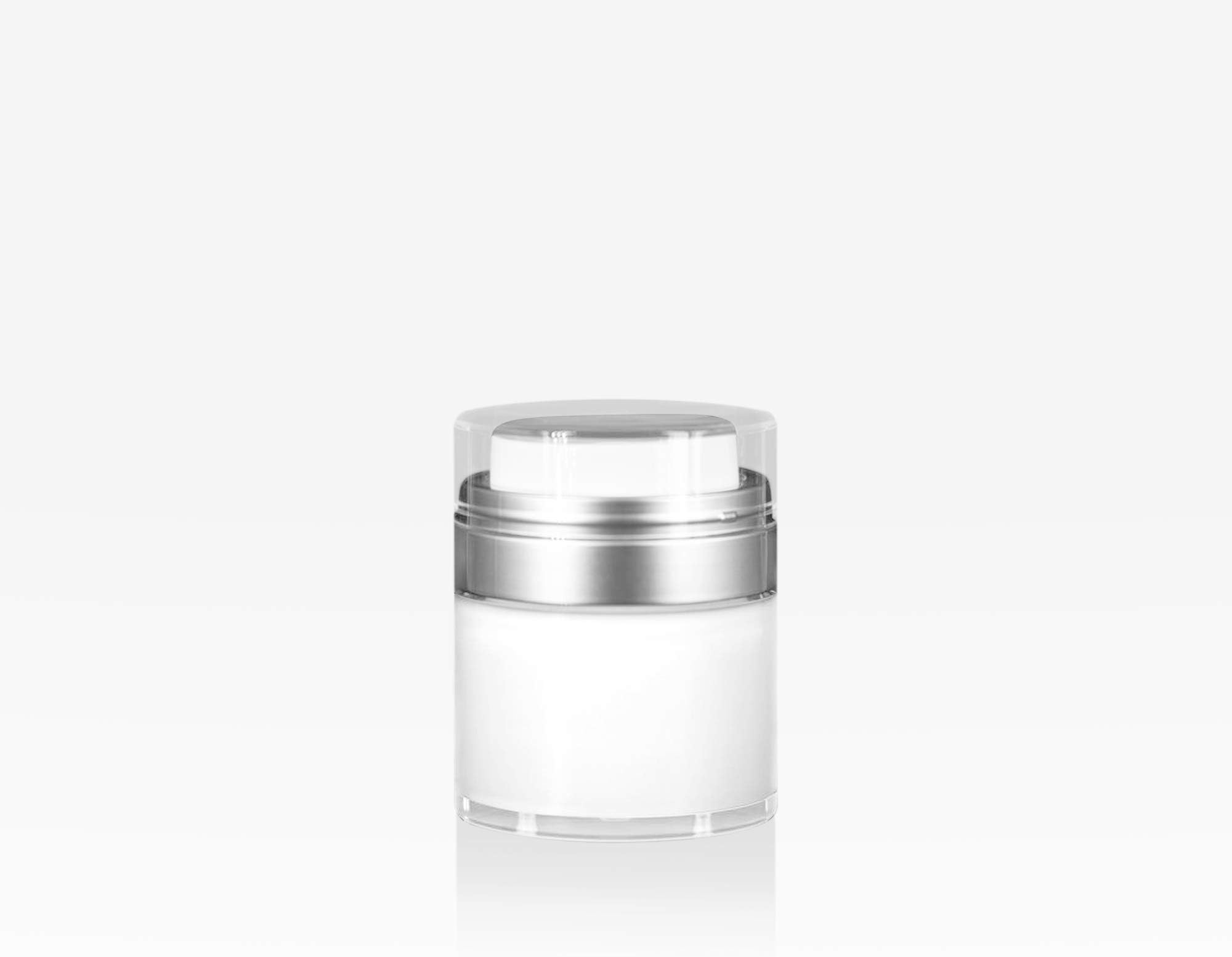 Cosmetic Packaging Now Echo Airless Jar (30 ML, Matte Silver)