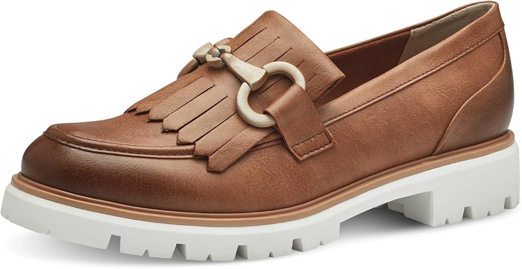 Mocassin Marco Tozzi Femme – Confort Vegan, Semelle Douce Feel Me, Largeur F
