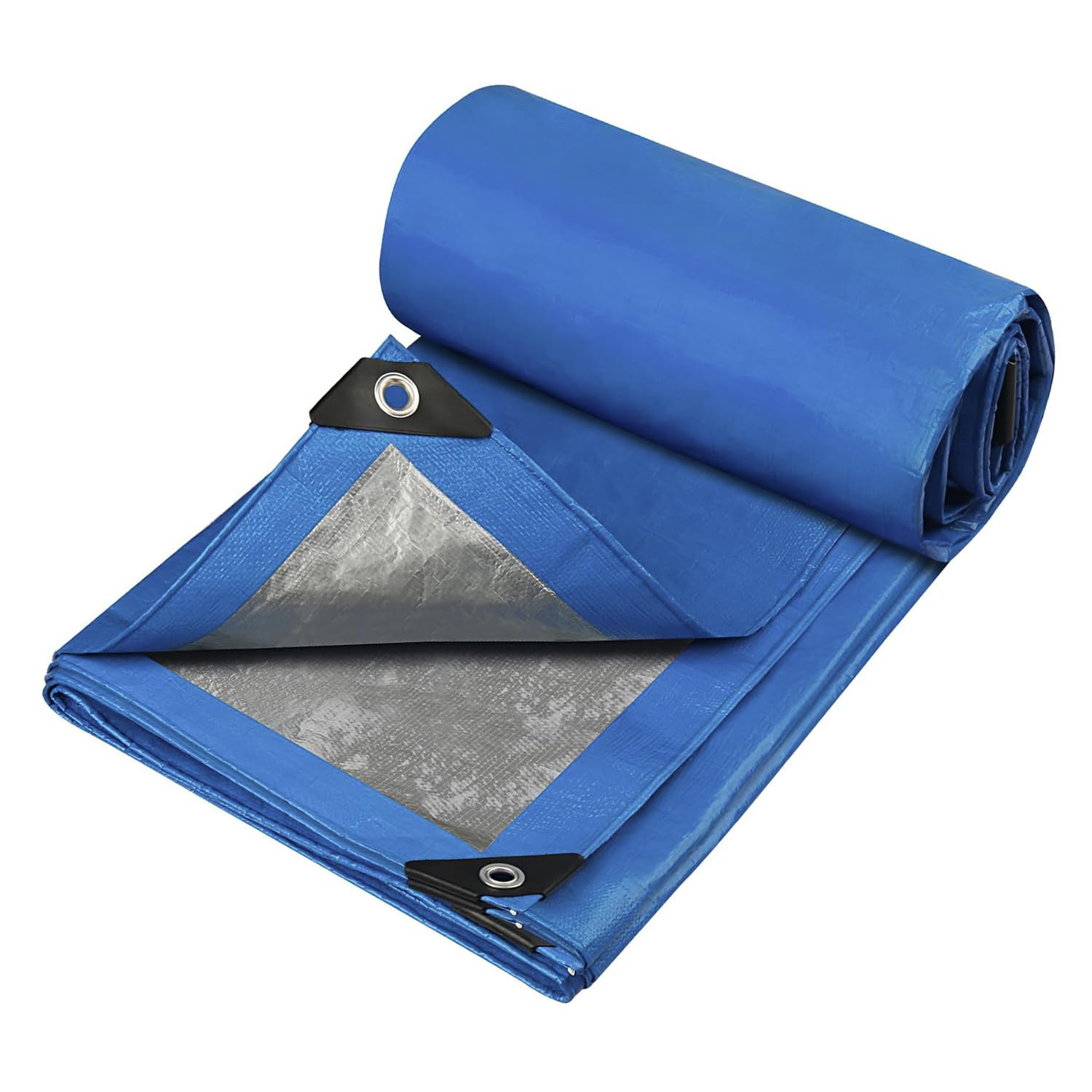 Lona Impermeable para Exterior, Multiusos, 2 x 3 m (Varios Tamaños), Esquinas Reforzadas, Ojales de Aluminio, Color Azul, TBS032