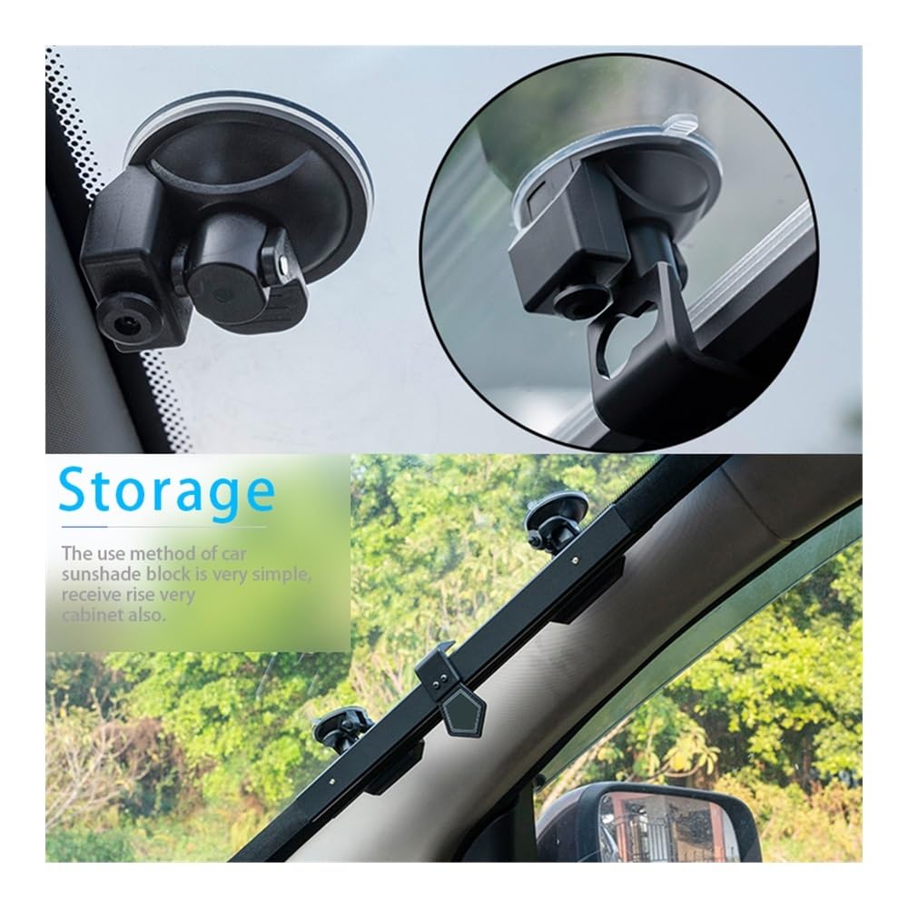 WOLWES Parasol Coche Parasol Plegable para Coche Parasol Retráctil para Parabrisas con Ventosas Protección Solar para Bloqueo UV Automático (Size : 1set 45cm Sunshade)