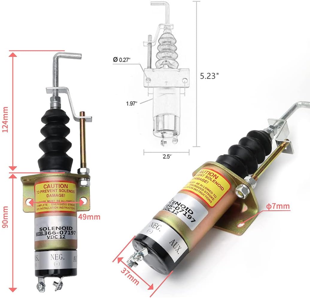 12v Solenoid Fuel Shut Off Solenoid Valve 1502 12V Fuel Shutdown Shut Off Solenold Lister Petter LPW LPWS LPWT Engine 366-07197 - | PH Small Engine Fuel Shut Off Valve - Foto 4