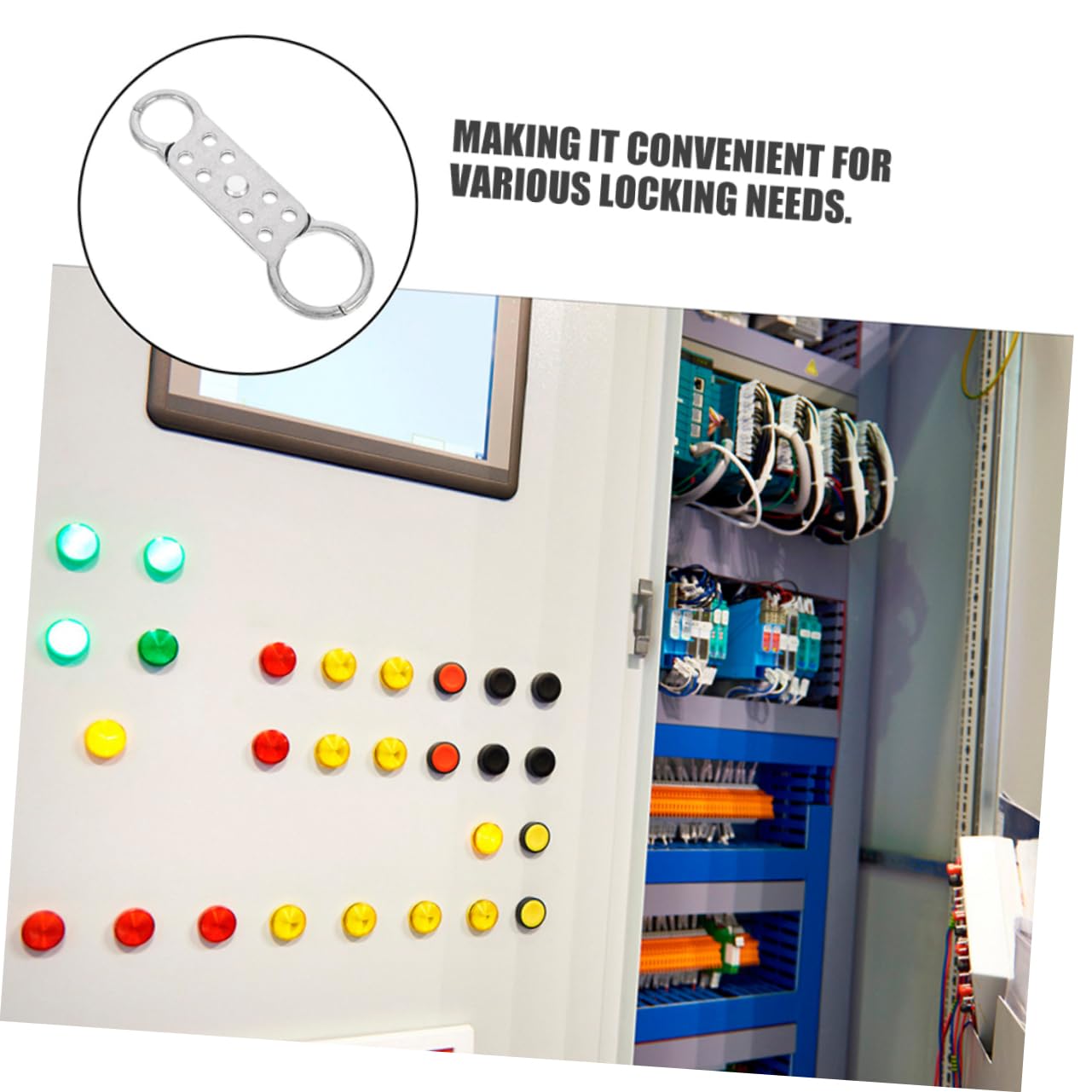 GLEAVI 4piezas Hasp De Seguridad De Aluminio Doble Cabeza Para Bloqueo De Equipos Industriales