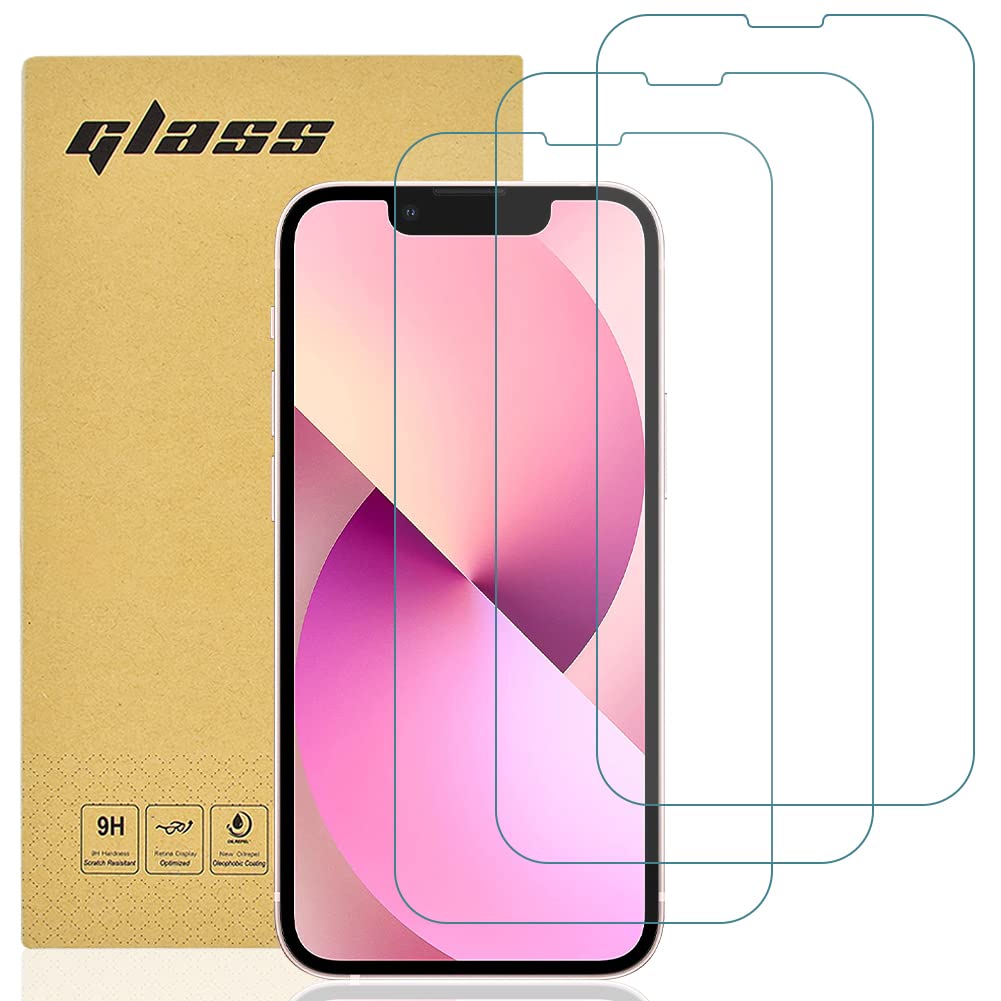 gueche [3 Unidades Protector de Pantalla para iPhone 13 Mini, Cristal Templado para iPhone 13 Mini Fácil Instalación, Vidrio templado 9H,Alta Definicion,Anti-Arañazos