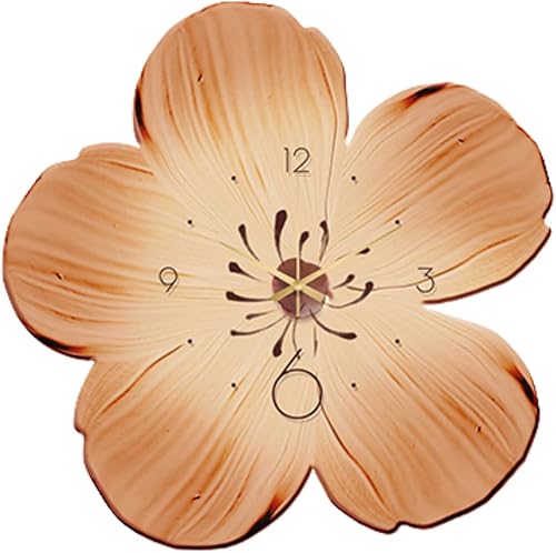 Reloj de pared Luz nocturna en forma de flor Reloj de pared silencioso sin tictac Daisy pintura decorativa iluminado reloj de arte con luz LED para