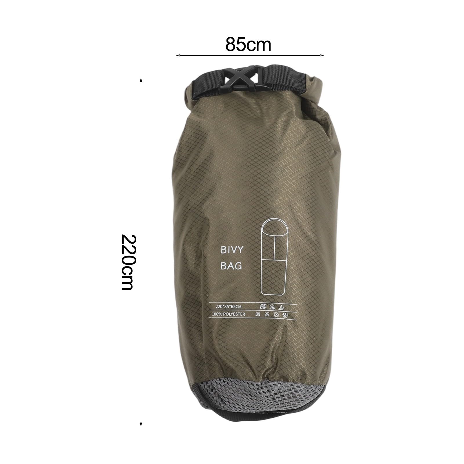 ZYNCUE Ultraleichter Bivy-Sack, wasserdichter Schlafsack mit wärmereflektierender Technologie, 70D Ripstop-Nylon, Überlebensschutz, Camping, Wandern, Rucksackreisen, Rot
